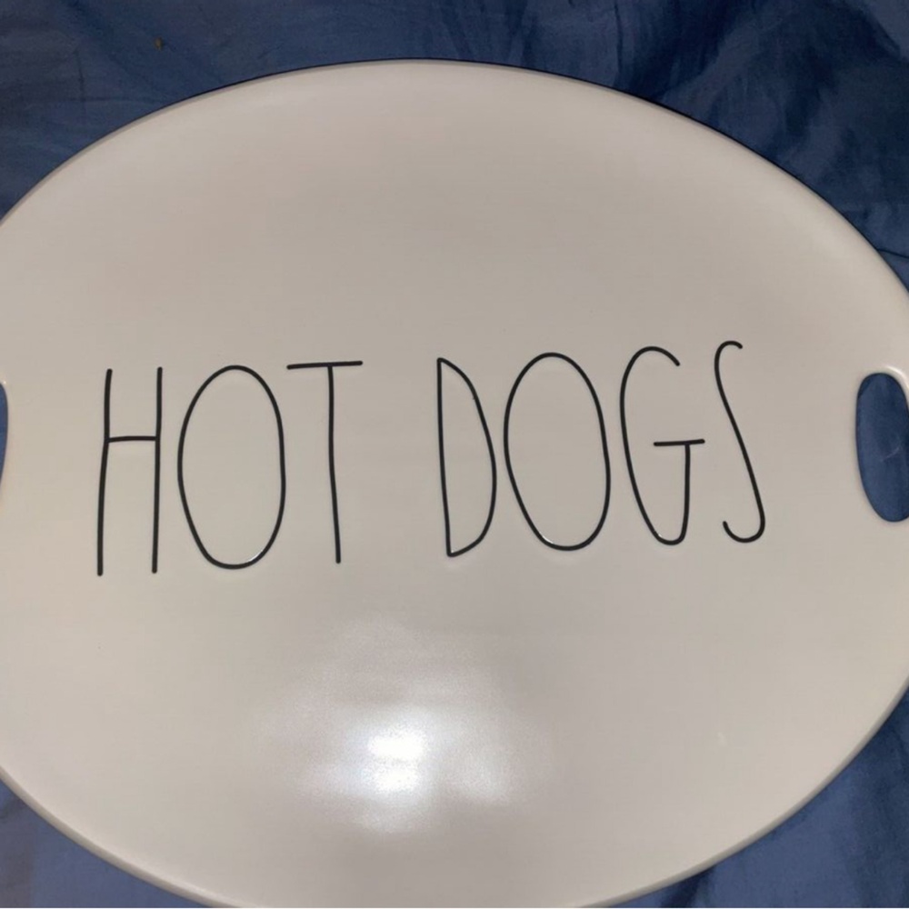 Rae Dunn hot dog platter